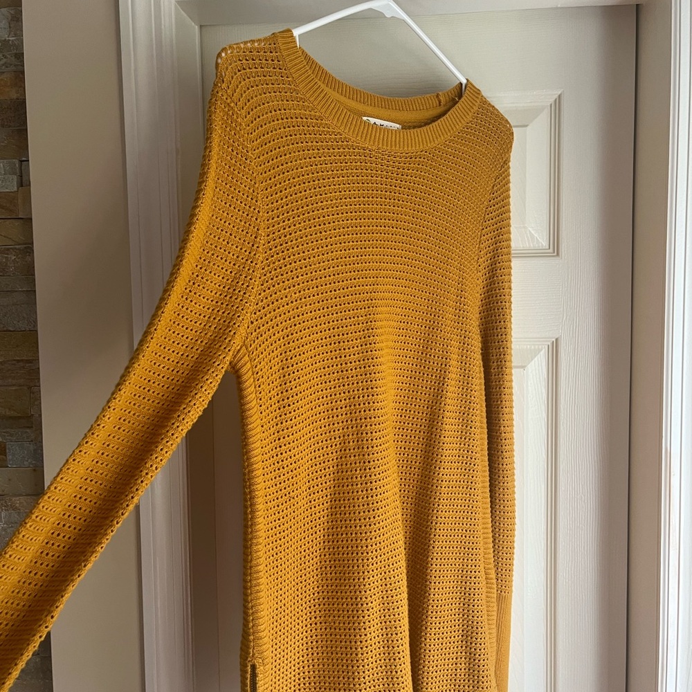 Dakini Mustard Knit Tunic Sweater Size M -L